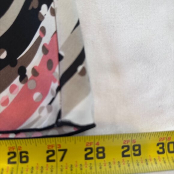 2X Abstract Print Sleeveless Cowl Neck Blouse Pink Black Flowy Dressy Office Top - Picture 15 of 15